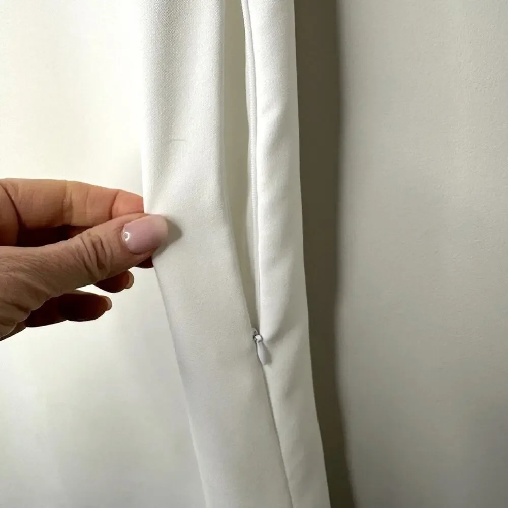 Lulus White Shift Dress with Fringe Size Small Ivory - Picture 4 of 7